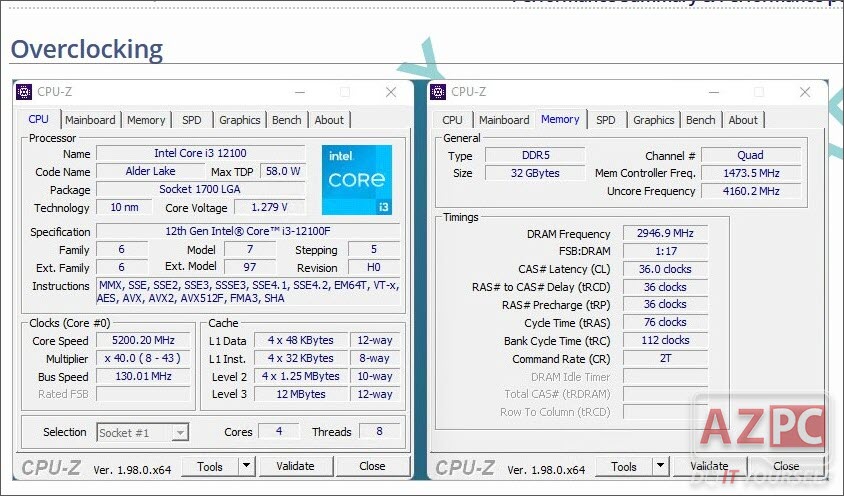 Intel Gen 12 Alder Lake OC